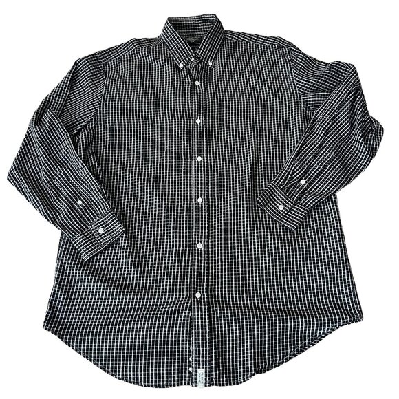 Polo Jean Co Ralph Lauren Long Sleeve Burron Down Black Check Shirt - Picture 2 of 4